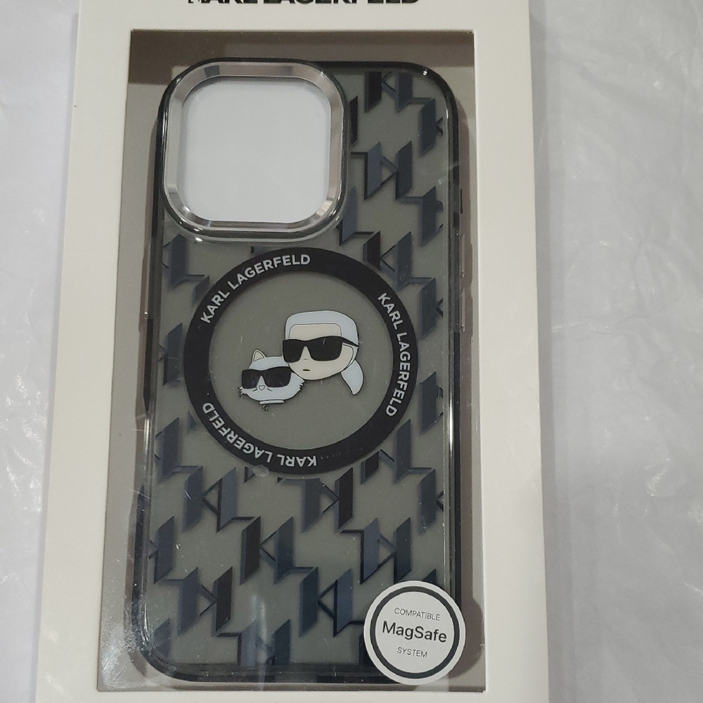 Karl Lagerfeld iPhone 16 Pro Karl Chou chou KL‎ logo slim profile phone case new